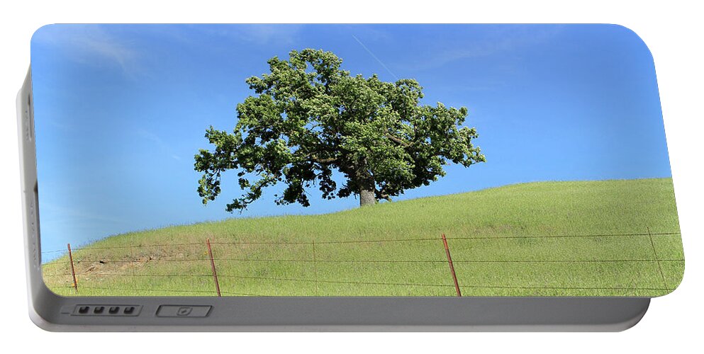 Stand Alone Tree Portable Battery Charger featuring the photograph Lonesome Tree by Karen Ruhl