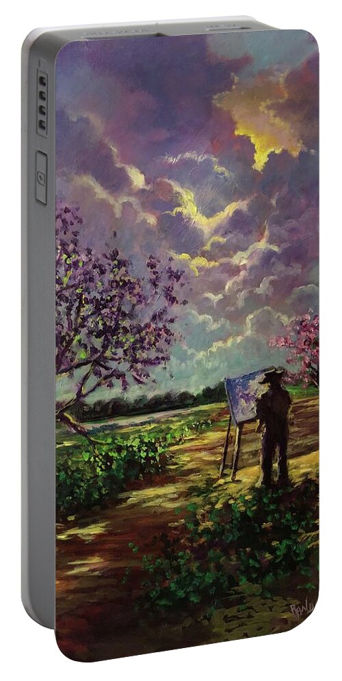 Longing Portable Battery Charger featuring the painting Longing by Rand Burns