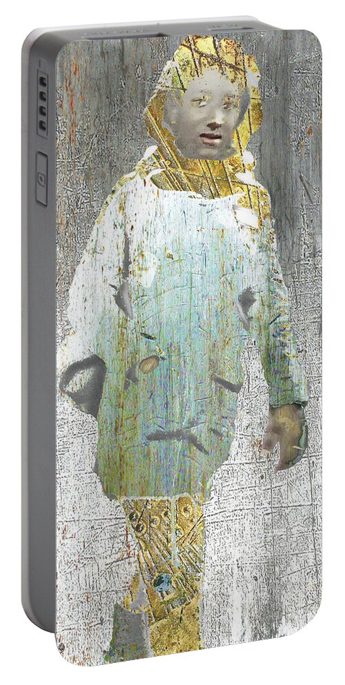Woman Portable Battery Charger featuring the mixed media Look by Tony Rubino