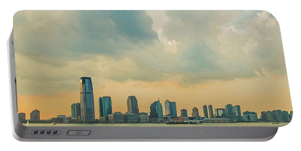 Battery Park City Portable Battery Charger featuring the photograph Looking at New Jersey by Theodore Jones