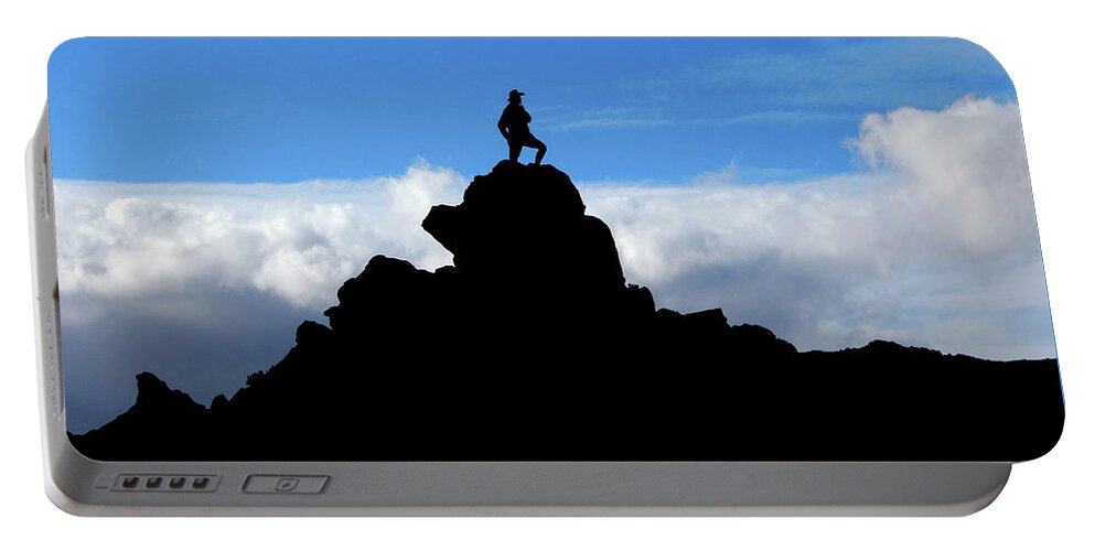 The Walkers Portable Battery Charger featuring the photograph The Summit Hunter by The Walkers