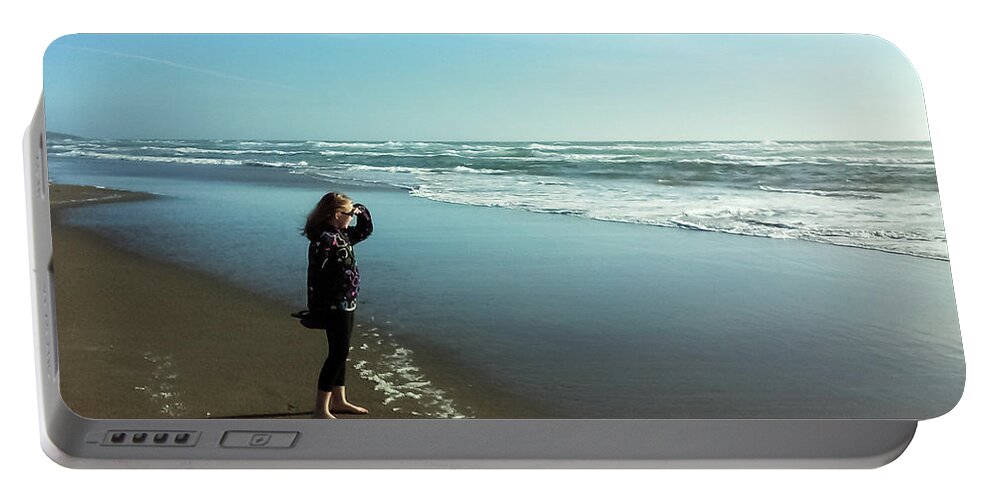 K. Bradley Washburn Portable Battery Charger featuring the photograph Looking Out to Sea by K Bradley Washburn