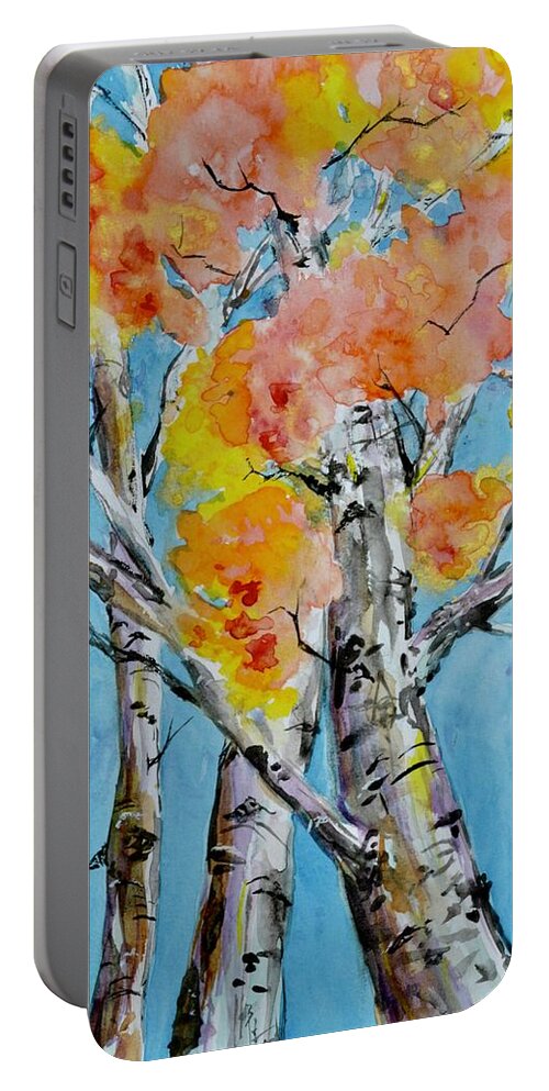 Looking Up Portable Battery Charger featuring the painting Looking Up by Beverley Harper Tinsley