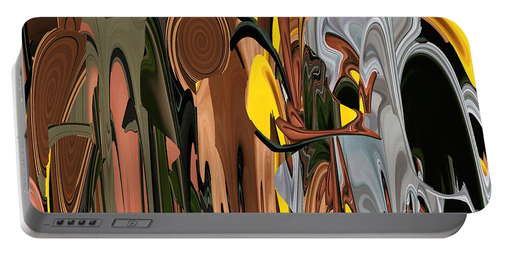 Abstract Portable Battery Charger featuring the photograph Looney Tunes by Rick Rauzi