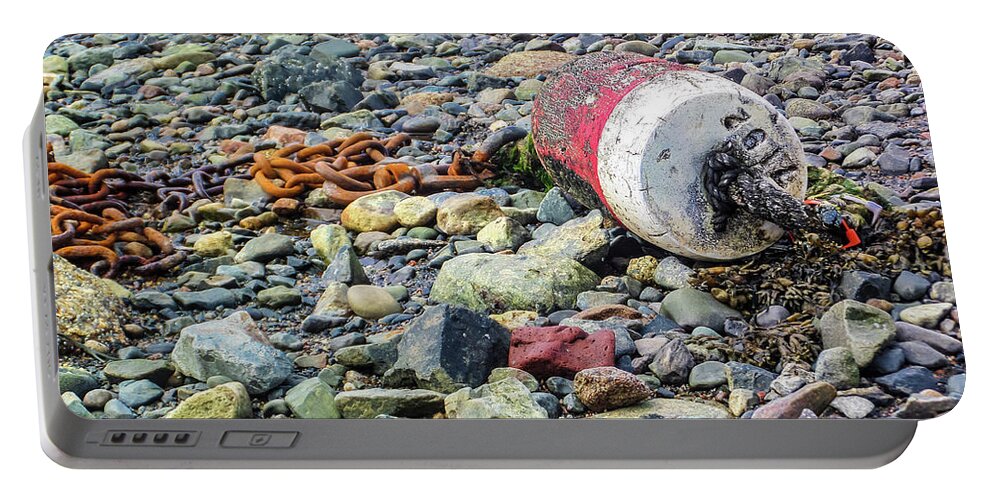 Lobster Buoy Portable Battery Charger featuring the photograph Lost Buoy by Holly Ross