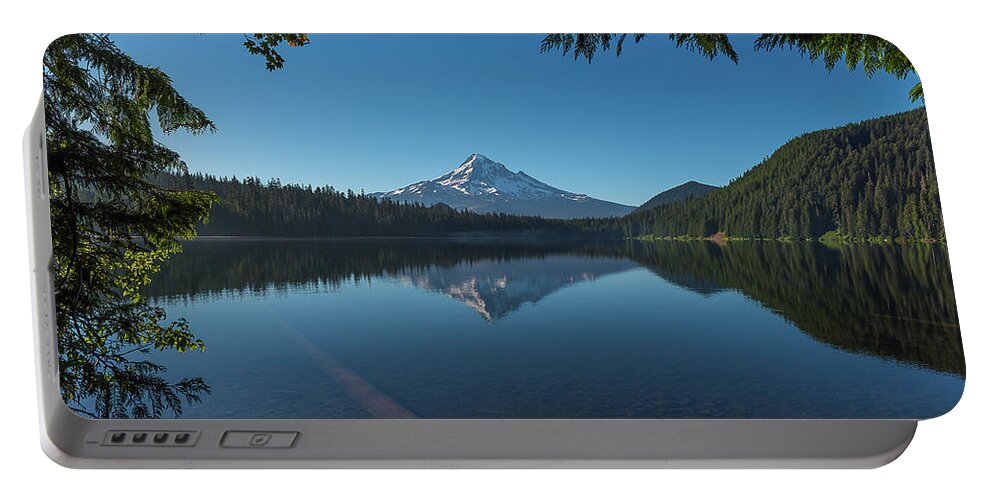 Water Portable Battery Charger featuring the photograph Lost Lake Reflections of Mount Hood by Brenda Jacobs