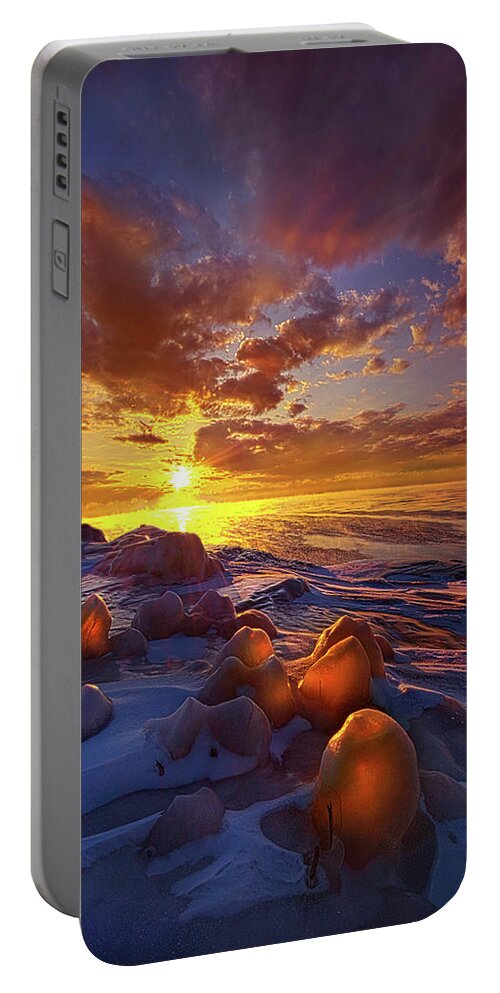 Clouds Portable Battery Charger featuring the photograph Lost Titles, Forgotten Rhymes by Phil Koch