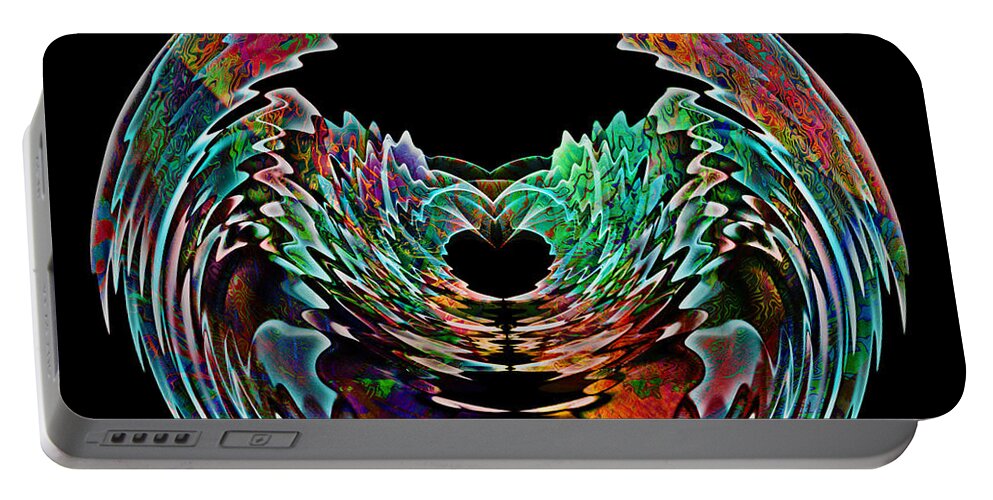 Lotus Portable Battery Charger featuring the digital art Lotus in a Bowl by Barbara Berney