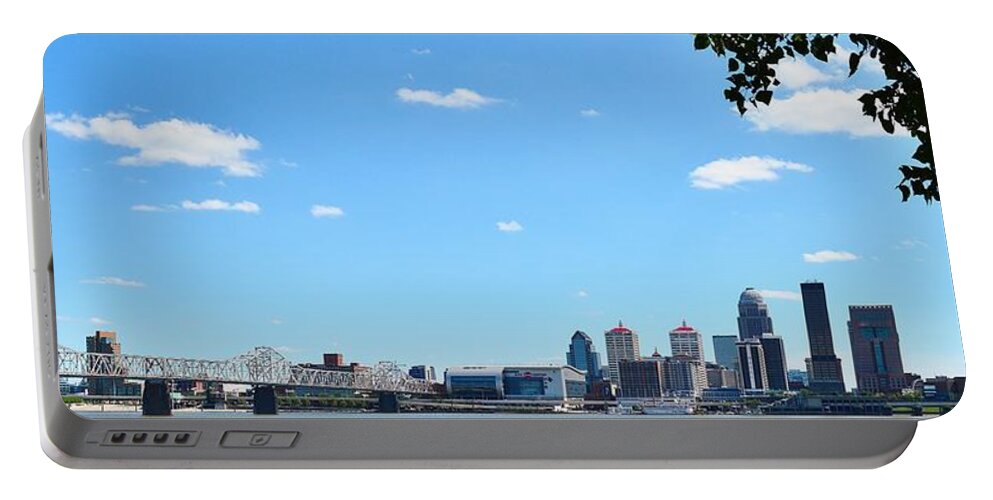 Louisville Portable Battery Charger featuring the photograph Louisville Waterfront Panoramic by Stacie Siemsen