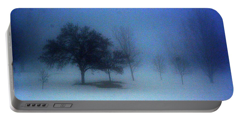Landscape Portable Battery Charger featuring the photograph Love me in the mist by Julie Lueders 