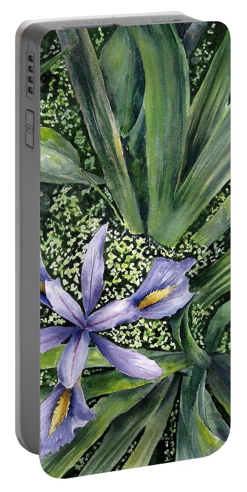 Swamp Portable Battery Charger featuring the painting Low Country Swamp Beauty by Mary McCullah