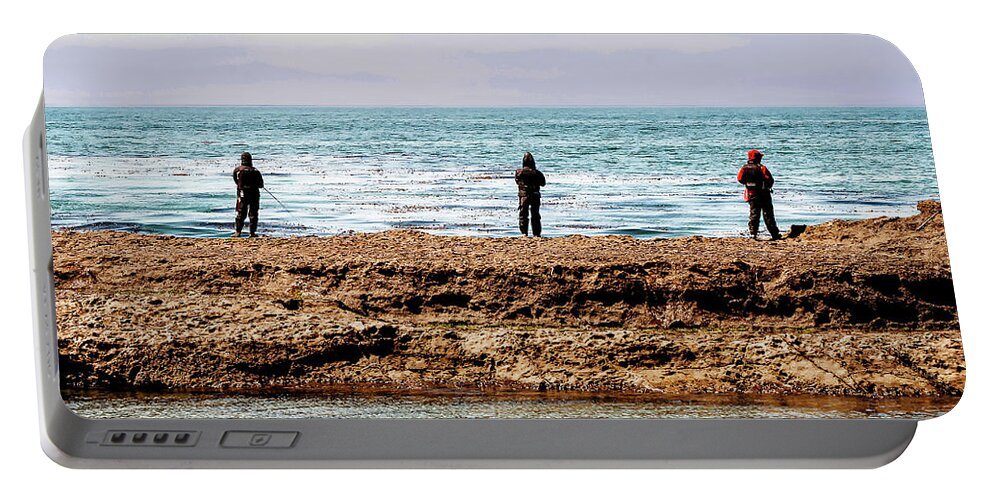 Fishing Portable Battery Charger featuring the photograph Low Tide Fishing by Joseph Hollingsworth