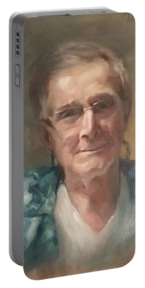 Portraiture Portable Battery Charger featuring the painting Lowell by James H Toenjes