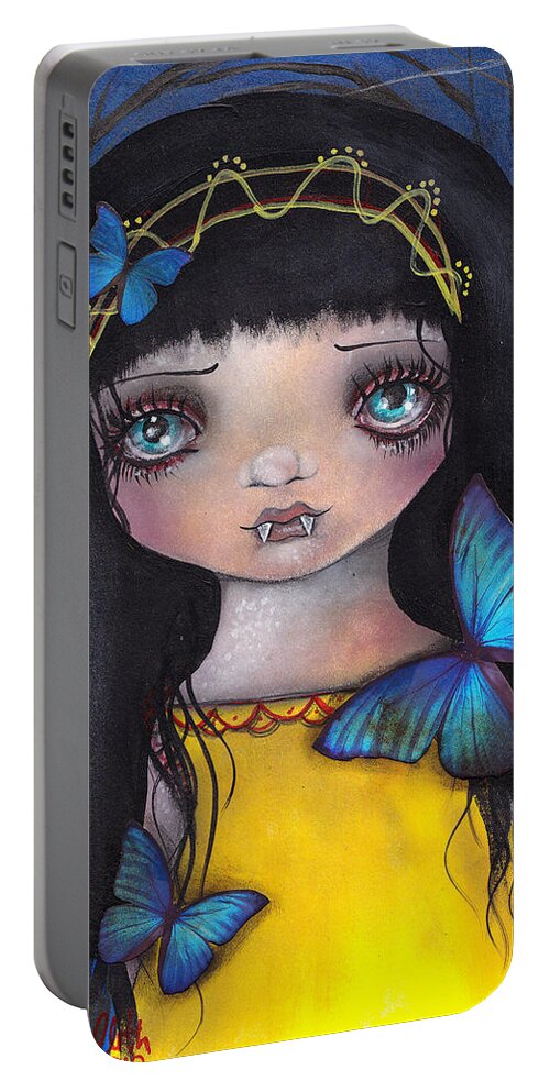 Vampire Portable Battery Charger featuring the painting Lu by Abril Andrade