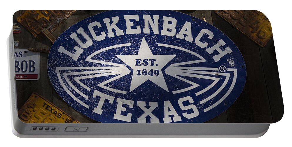 Luckenbach Portable Battery Charger featuring the photograph Luckenbach Texas by Stephen Stookey