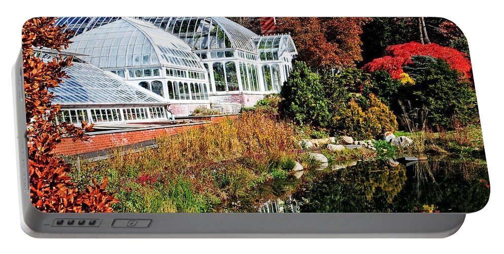 Conservatory Portable Battery Charger featuring the photograph Lyman Conservatory by Mike Martin