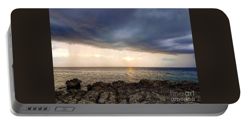 Water Portable Battery Charger featuring the photograph Macabuca Sunset by Jerome Wilson