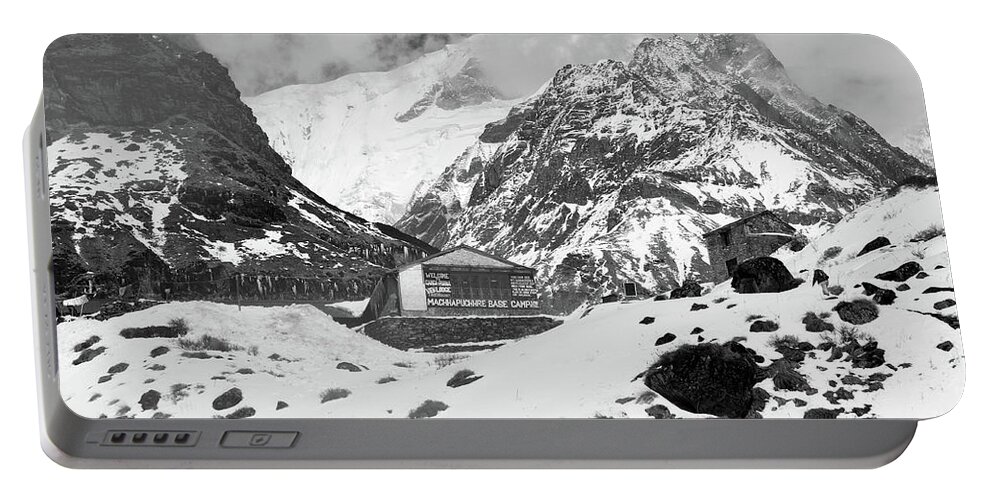 Nepal Portable Battery Charger featuring the photograph Machhapuchchhre Base Camp - The Himalayas by Aidan Moran