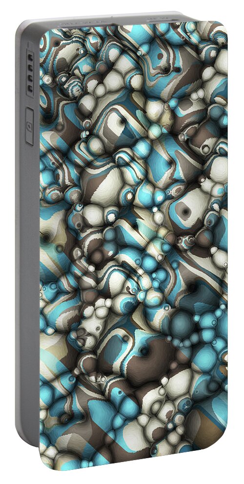 Chaos Portable Battery Charger featuring the digital art Macro Shapes Abstract by Phil Perkins