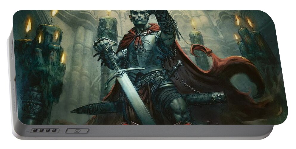 Magic The Gathering Portable Battery Charger featuring the digital art Magic The Gathering by Maye Loeser