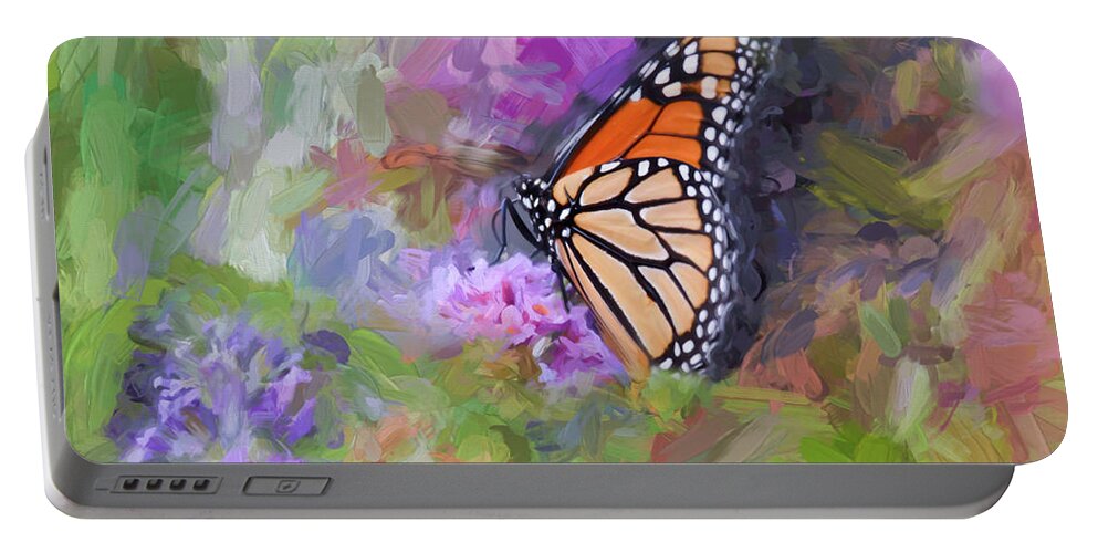 Monarch Portable Battery Charger featuring the photograph Magical Monarch Butterfly by Kerri Farley