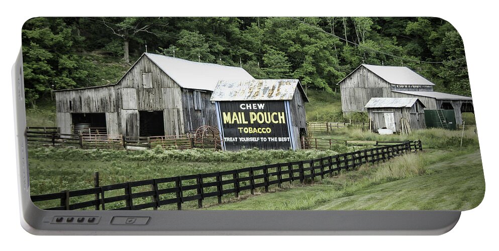 Mail Pouch Tobacco Barn Portable Battery Charger featuring the photograph Mail Pouch Tobacco Barn by Phyllis Taylor