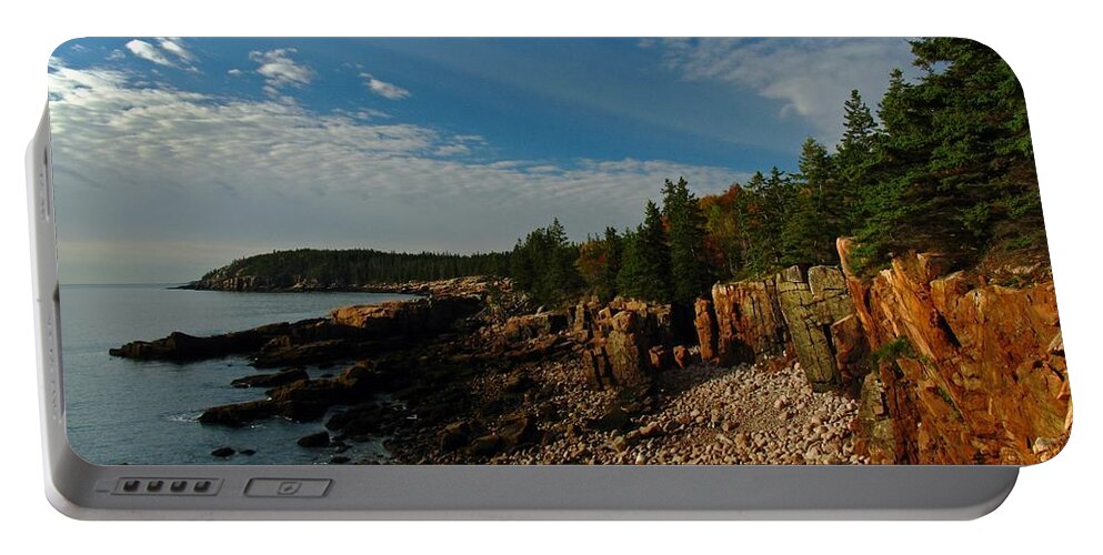 Acadia National Park Portable Battery Charger featuring the photograph Maine Rocky Coast by Juergen Roth
