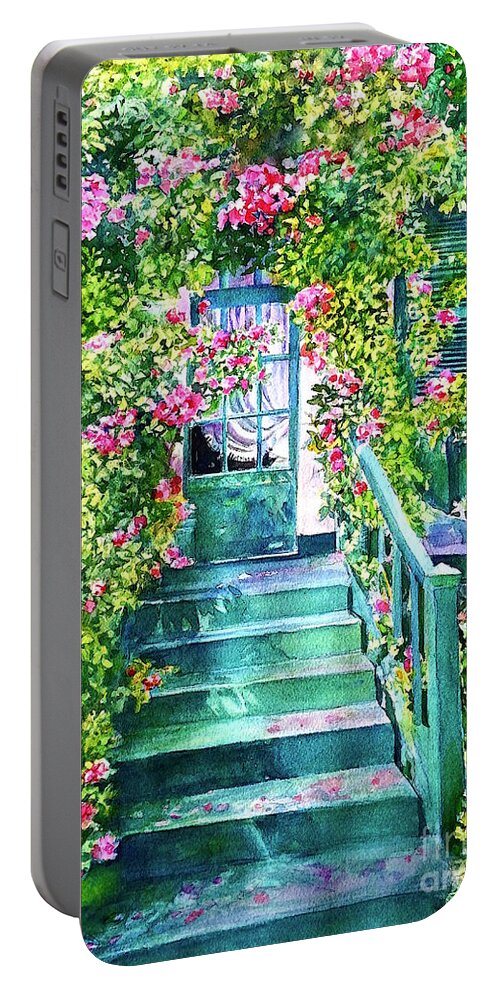 Giverny Portable Battery Charger featuring the painting Giverny - Maison de Monet - France by Francoise Chauray