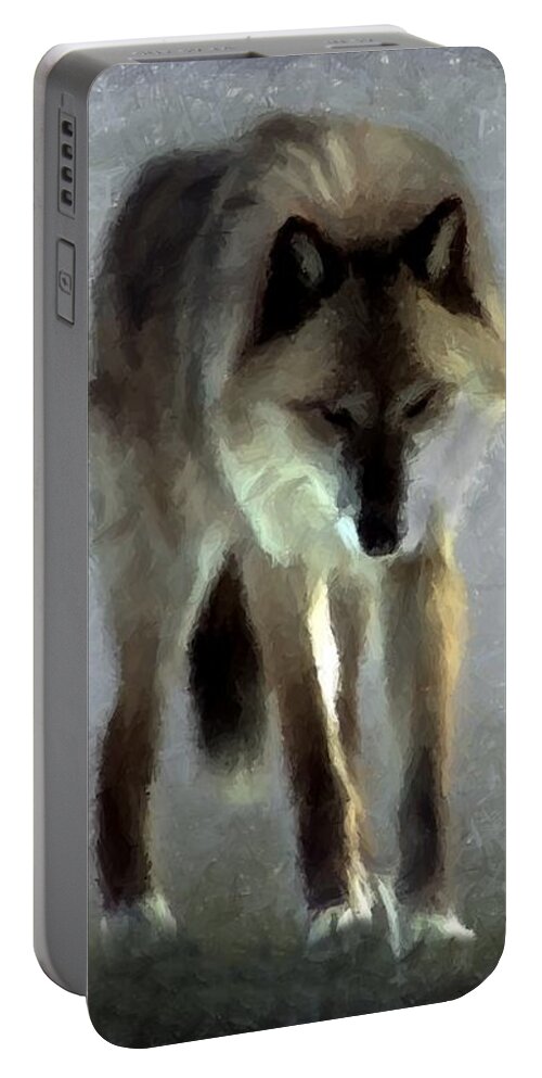 Wolf Portable Battery Charger featuring the photograph Majestic Wolf by David Dehner