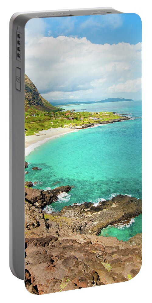 Beach Portable Battery Charger featuring the photograph Makapu'u Beach by Steven Myers