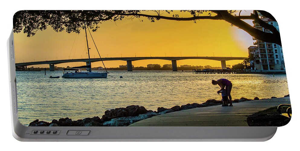 susan Molnar Portable Battery Charger featuring the photograph Making Sunset Memories by Susan Molnar