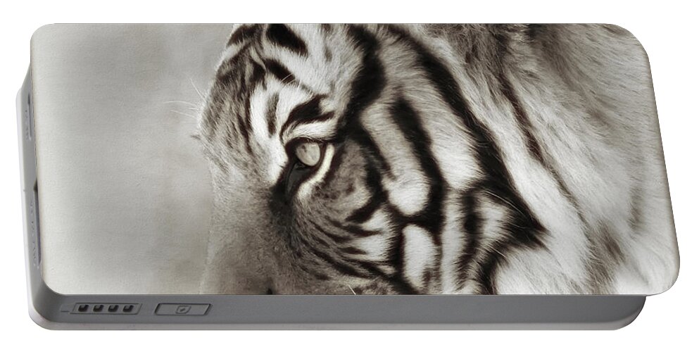 Felines Portable Battery Charger featuring the photograph Malayan Tiger by Elaine Malott