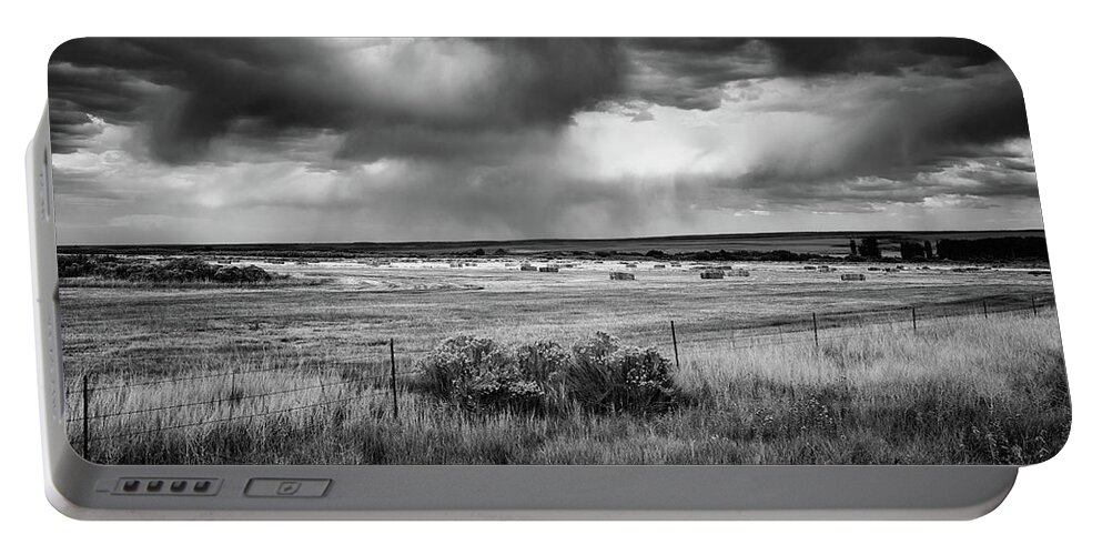 Farmland Portable Battery Charger featuring the photograph Malheur Storms Clouds by Steven Clark