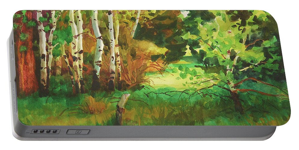 Country Portable Battery Charger featuring the painting Mallard Grove by Steve Henderson
