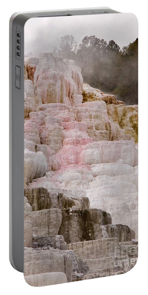 Photography Portable Battery Charger featuring the photograph Mammoth Hot Springs by Sean Griffin