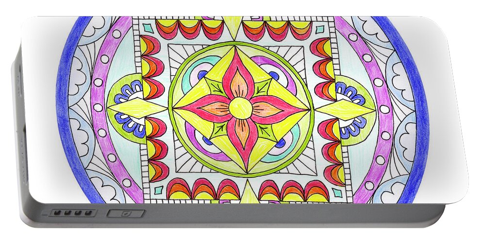 Tibetan Portable Battery Charger featuring the photograph Mandala by Marilyn Hunt