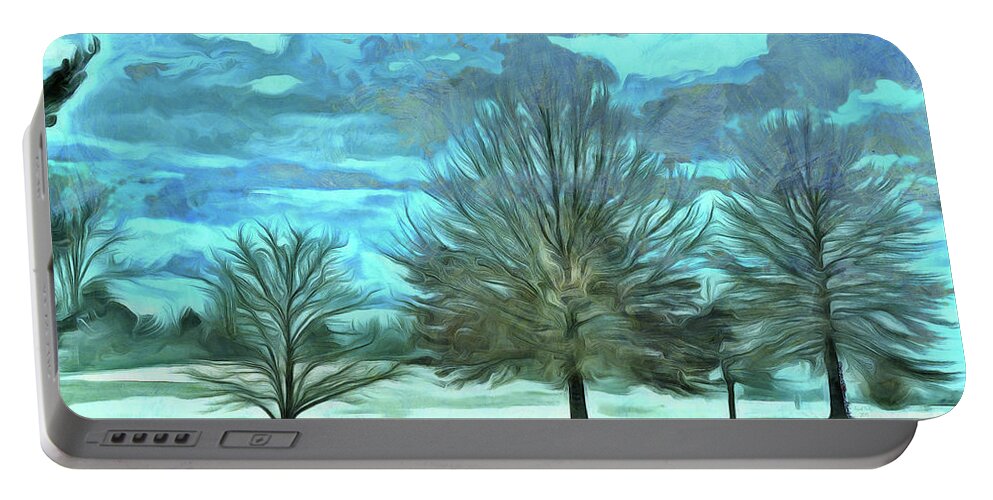 Tree Portable Battery Charger featuring the mixed media Mandisa by Trish Tritz