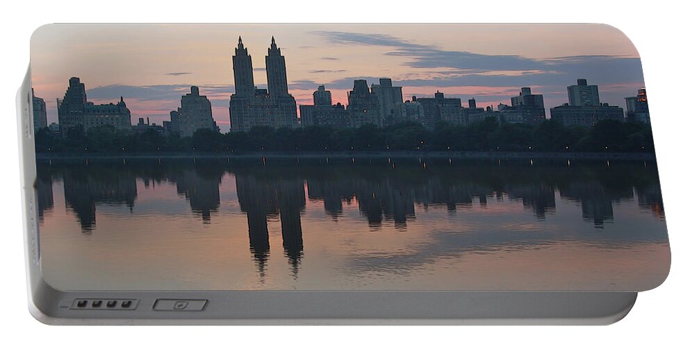 Manhattan Portable Battery Charger featuring the photograph Manhattan at Night by Yvonne Wright