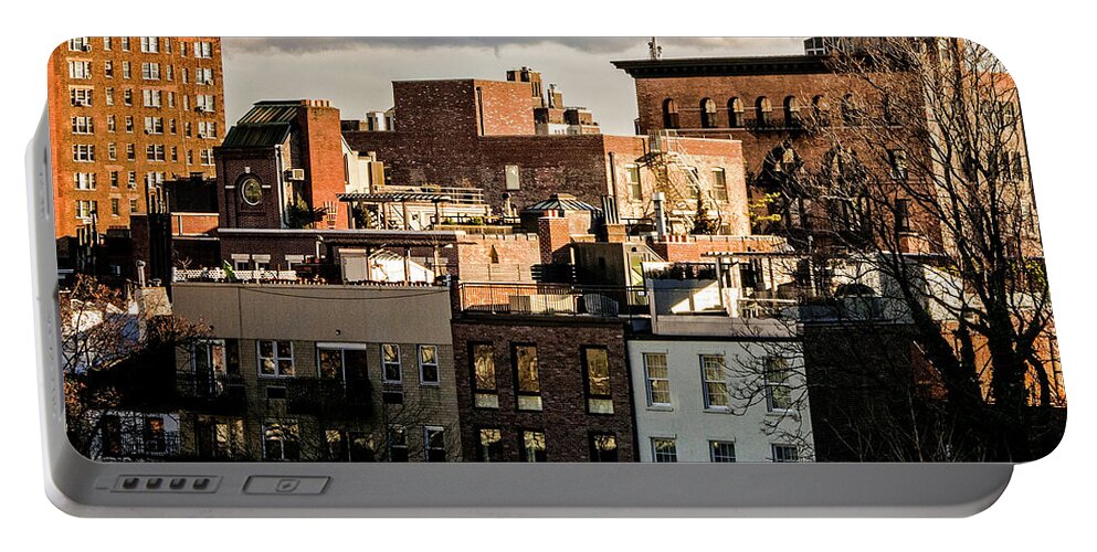 Manhattan Portable Battery Charger featuring the photograph Manhattan From the Whitney by Frank Winters