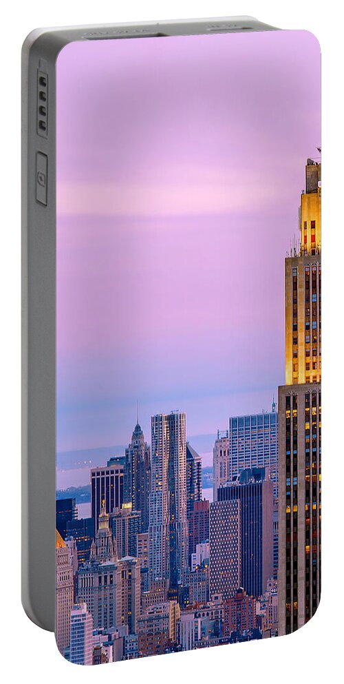 Empire State Building Portable Battery Charger featuring the photograph Manhattan Magic by Az Jackson