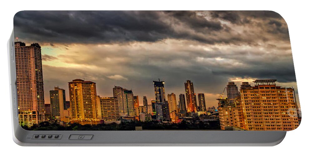 Manila Portable Battery Charger featuring the photograph Manila Cityscape by Adrian Evans