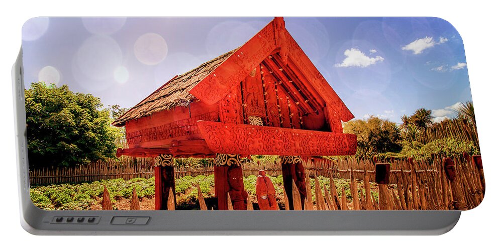 Maori Portable Battery Charger featuring the photograph Maori Gathering Place by Kathryn McBride