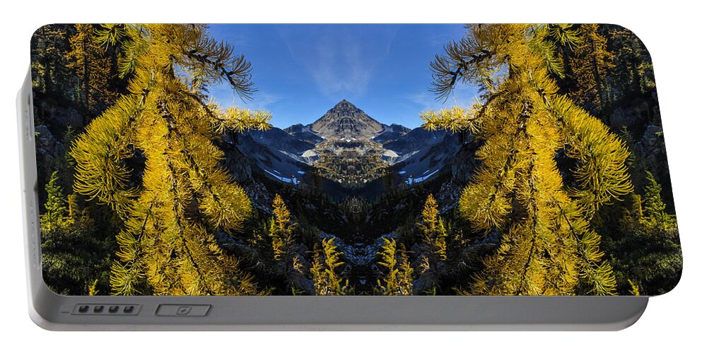 Washington Portable Battery Charger featuring the digital art Maple Pass Loop Reflection by Pelo Blanco Photo