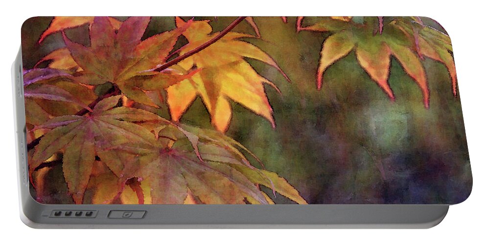 Impression Portable Battery Charger featuring the photograph Maples Golden Glow 5582 IDP_2 by Steven Ward