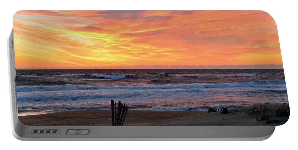 Obx Sunrise Portable Battery Charger featuring the photograph March 23 Sunrise by Barbara Ann Bell