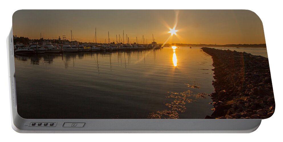 Marina Bay Sunset Portable Battery Charger featuring the photograph Marina Bay Sunset by Brian MacLean