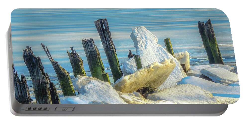 Landscapes Portable Battery Charger featuring the photograph Marina on the Rocks by Glenn Feron