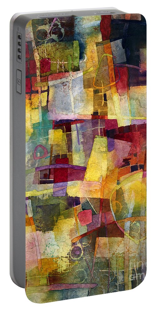Maroon Portable Battery Charger featuring the painting Maroon Reverie by Hailey E Herrera