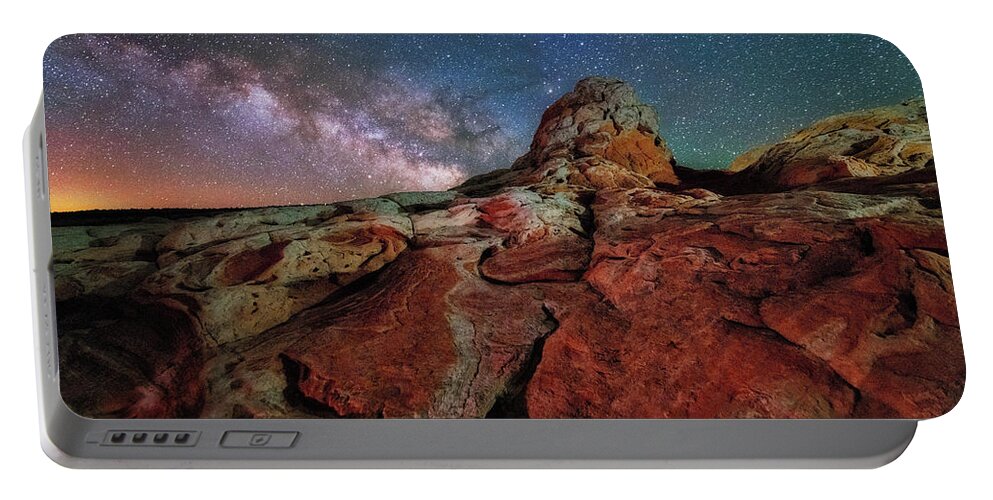 Milky Way Portable Battery Charger featuring the photograph Mars or White Pocket Milky Way by Michael Ash