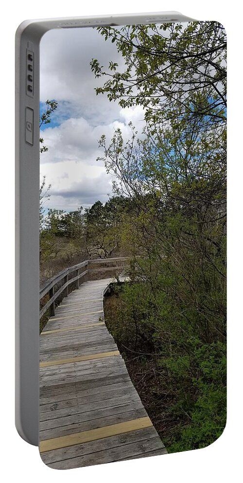 Marsh Portable Battery Charger featuring the photograph Marsh Walk by Mary Capriole